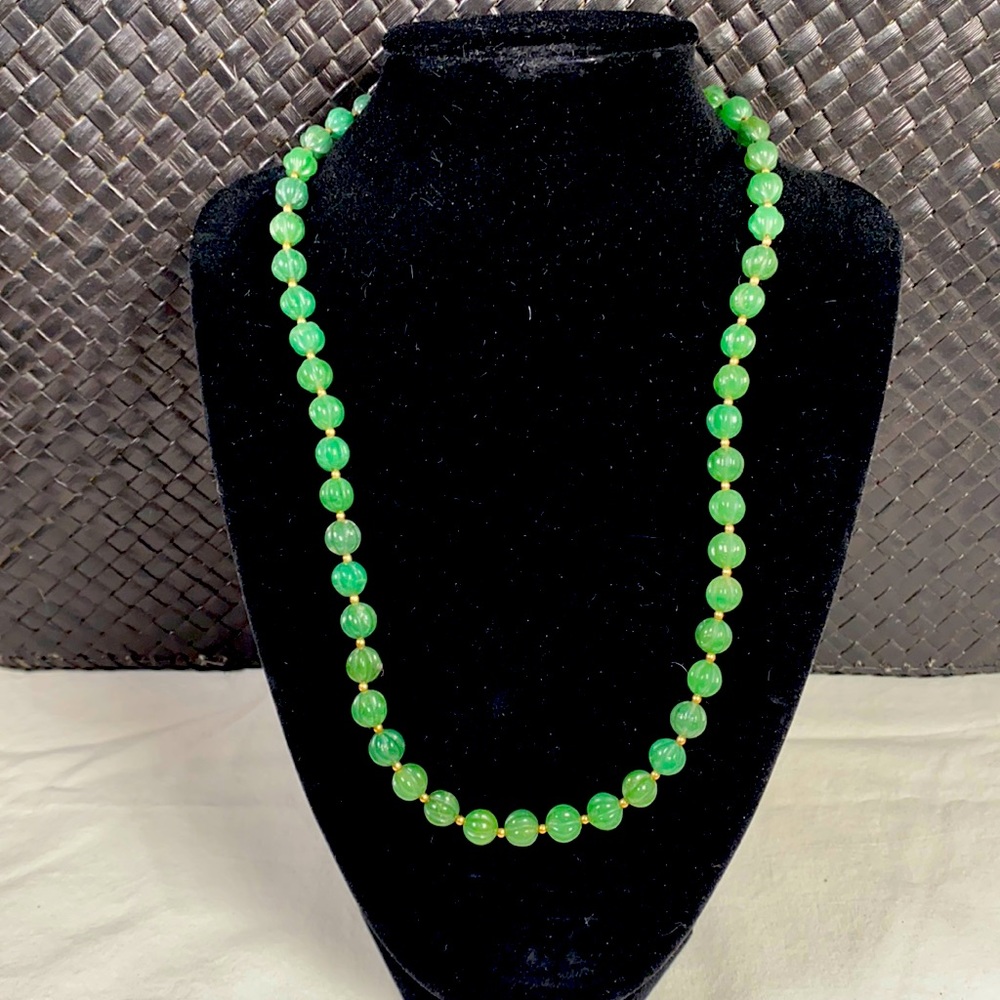 Vintage Jade Necklace circa 1940s